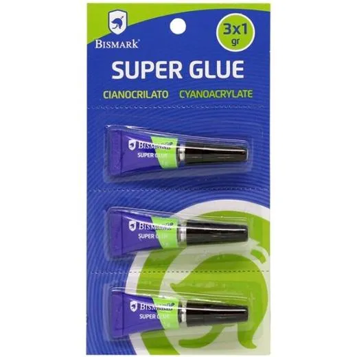 Bismark Pegamento Instantáneo Super-Glue 1Gr Blister 3 Ud