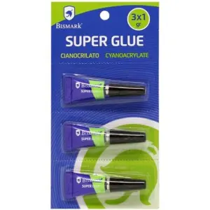 Bismark Pegamento Instantáneo Super Glue 1g Blister 3 Unidades