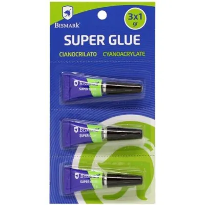 Bismark Pegamento Instantáneo Super Glue 1g Blister 3 Unidades