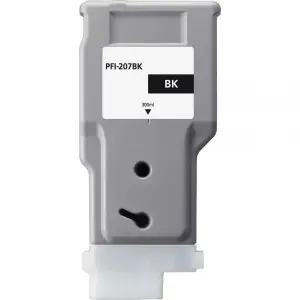Canon PFI207 Negro Cartucho de Tinta Genérico Reemplazo PFI207BK/8789B001