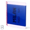 Milan Nata 624 Cuaderno Espiral A4 Liso 80 Hojas 95 gr/m2 Microperforado Azul