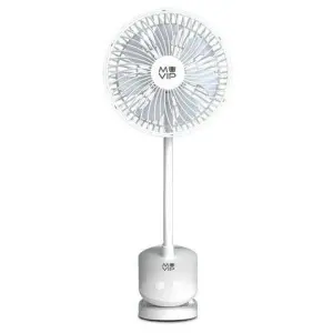 Muvip Ventilador De Pinza Portátil 5W 15cm - 4 Velocidades, Ángulo Ajustable 360º, Autonomía 9h, Blanco