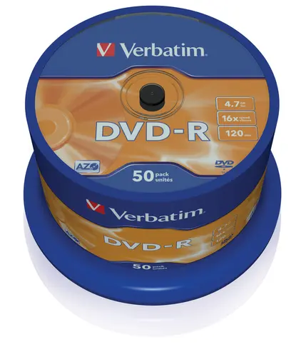 Verbatim Dvd-R, 4.7Gb, 16X, 50 Pack Spindle, Superficie Matt Silver