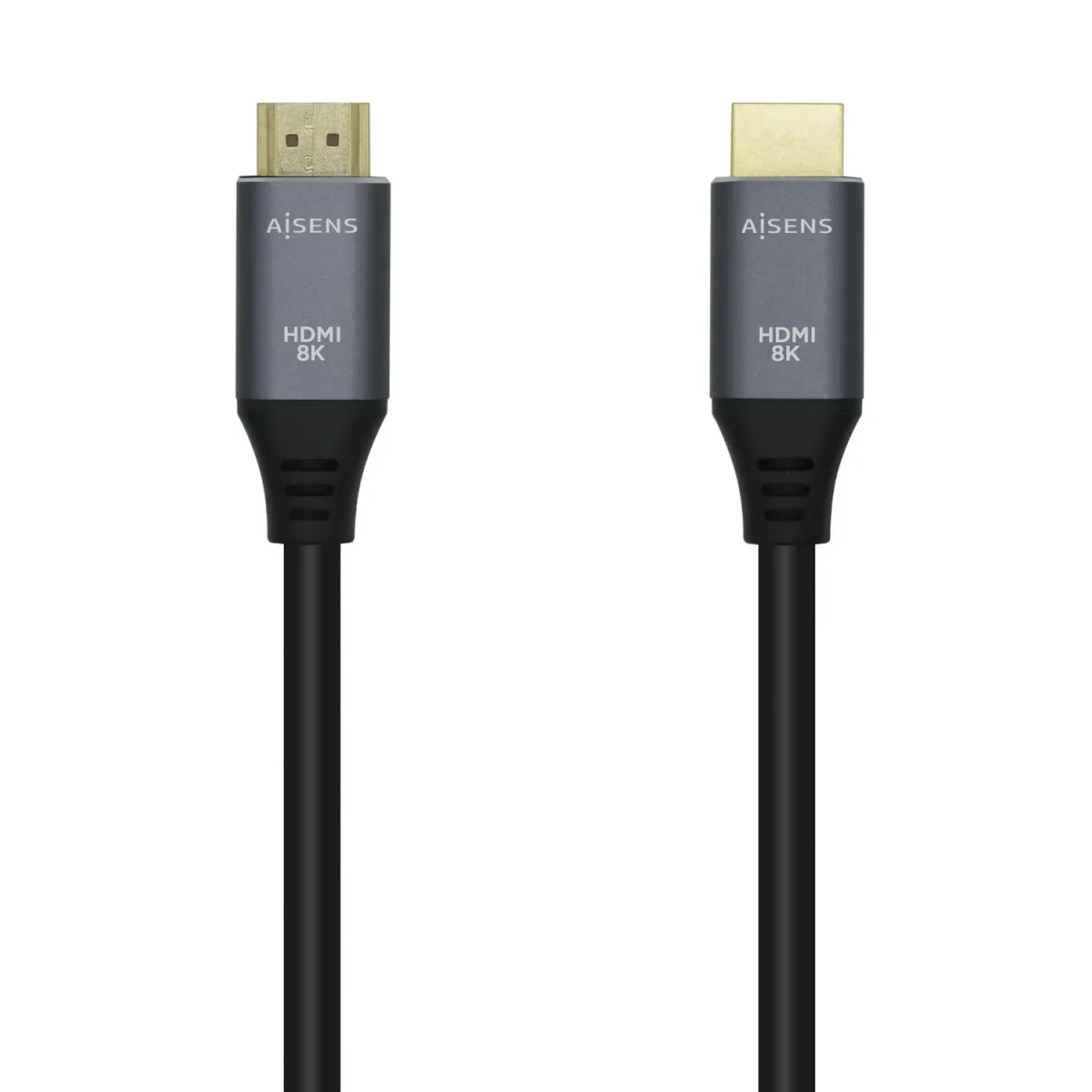 Aisens Cable Hdmi V2.1 Ultra Alta Velocidad / Hec 8K@60Hz 48Gbps, A/M-A/M, Gris/Negro, 0.5M