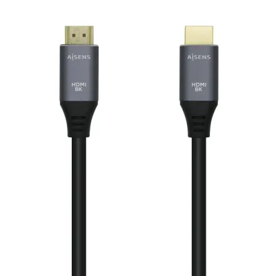 Aisens Cable Hdmi V2.1 Premium Alta Velocidad Hec 8K@60Hz 48Gbps A/M - A/M Gris/Negro 3,0 M