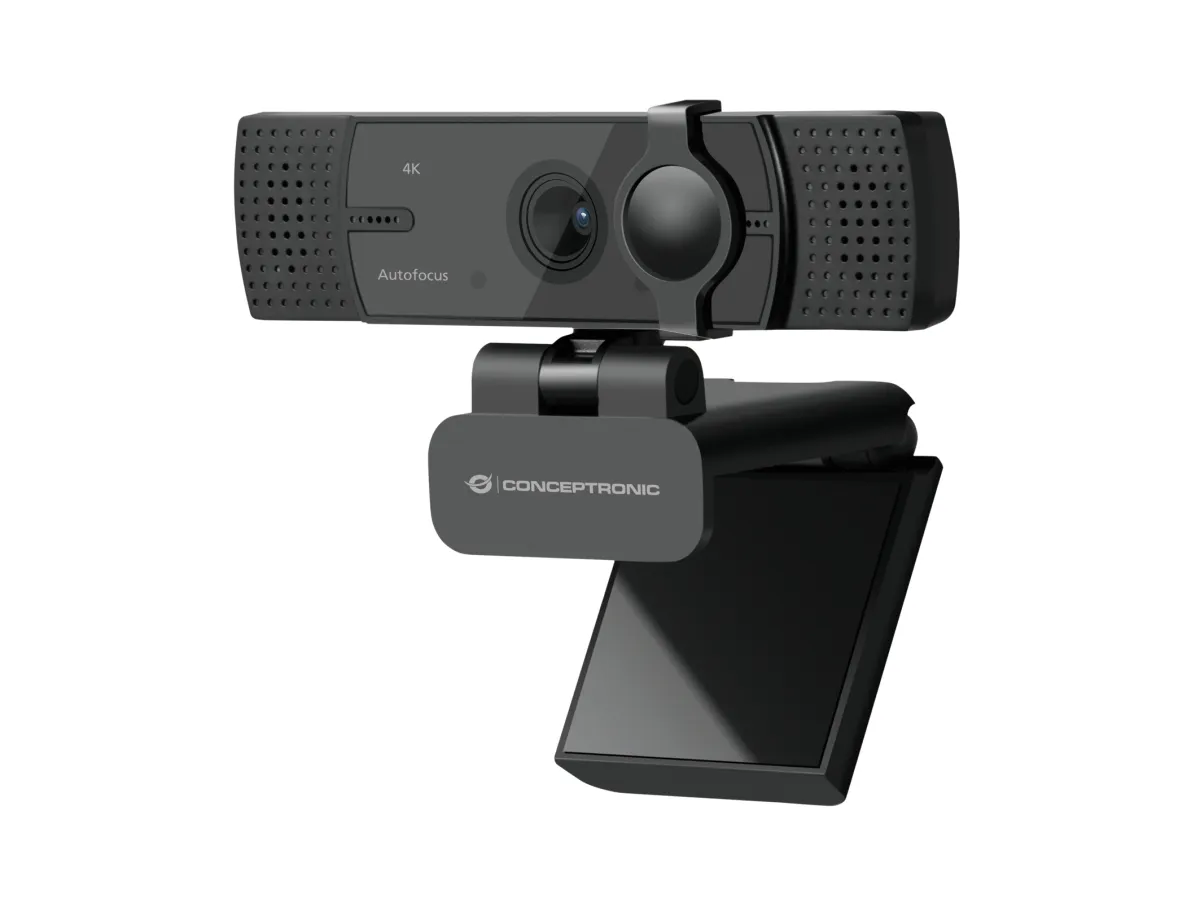 WEBCAM 4K CONCEPTRONIC AMDIS 8.3MP USB 2.26 MM GRAN ANGULAR 120º AUTOFOCUS MICROFONO DUAL ADAPTADOR USB-C