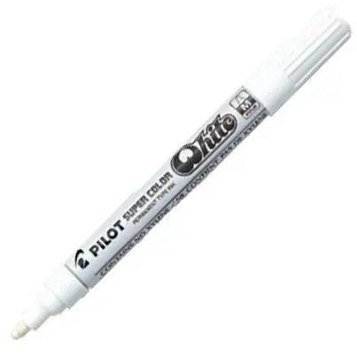 Pilot Marcador Permanente Desechable Blanco Medio