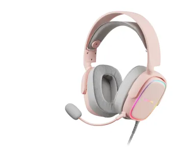 Mars Gaming MHAX Pink - Auriculares Hi-Fi RGB para Gaming