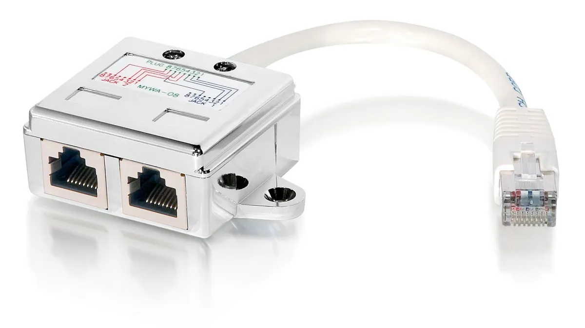 Adaptador Rj45 Cat5E 1 Macho A 2 Hembras - Equip