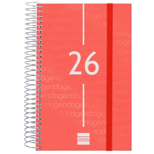 Finocam Agenda Espiral Year E5-117X181Mm 1Dp Tapa Pp Rojo 2026