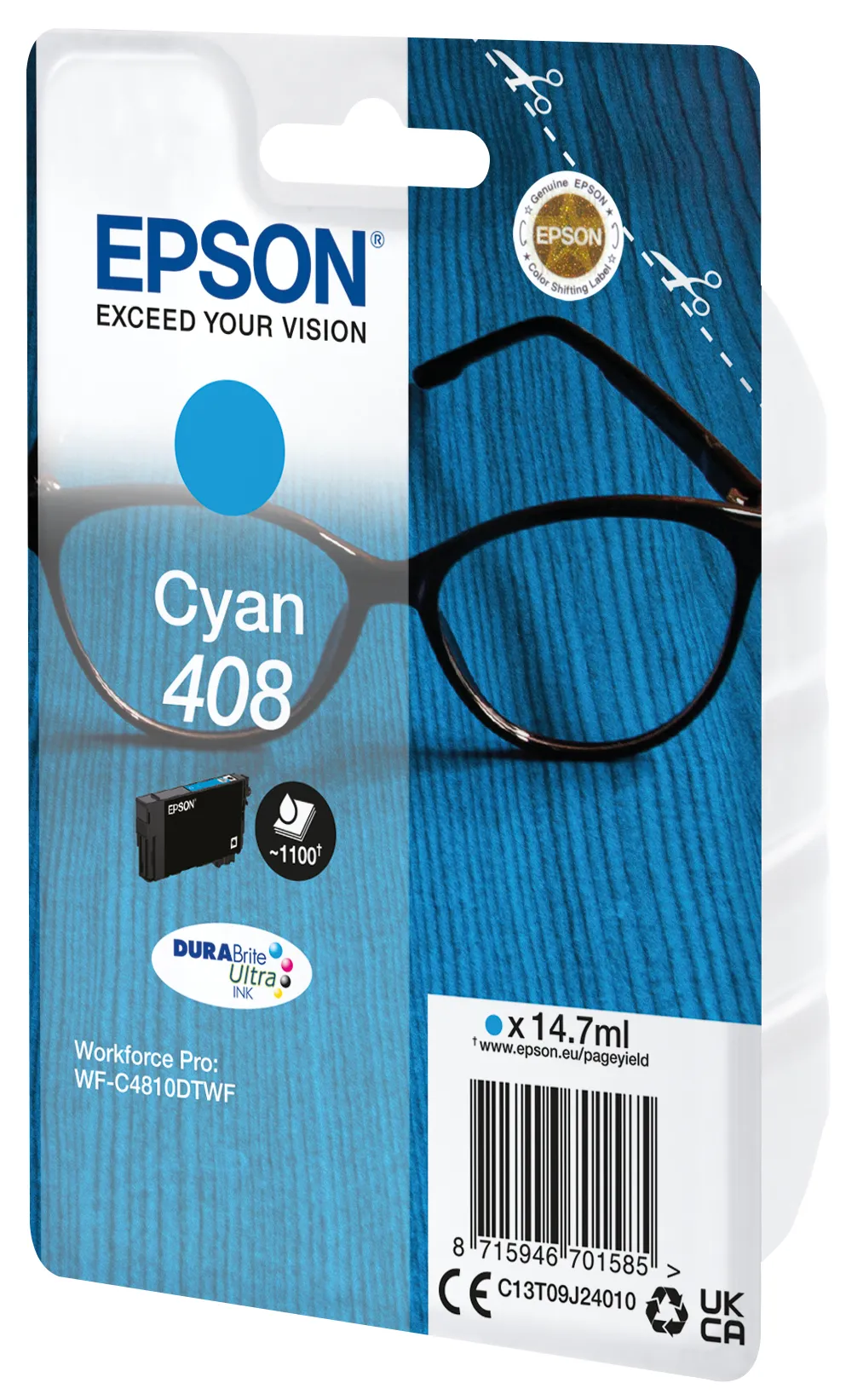 Epson 408 Cartucho de Tinta Original Cyan