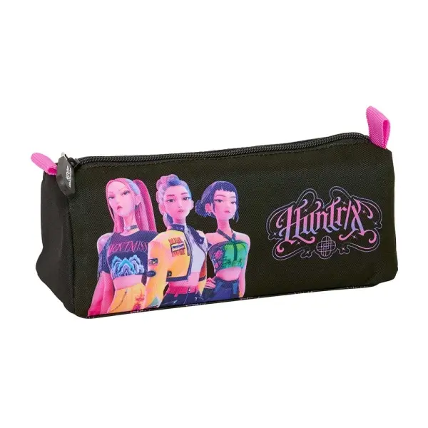 Safta Portatodo K-Pop Demon Hunters 1 Compartimento Cremallera 21x8x7cm Negro Rosa