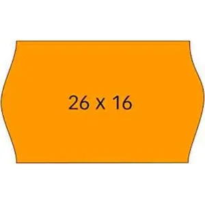 Apli Etiquetas Removibles Para Etiquetadora De Precios 26X16mm Sinusoidal 6 Rollos Naranja