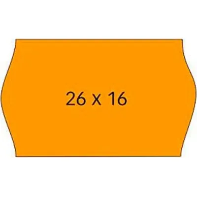 Apli Etiquetas Removibles Para Etiquetadora De Precios 26X16mm Sinusoidal 6 Rollos Naranja