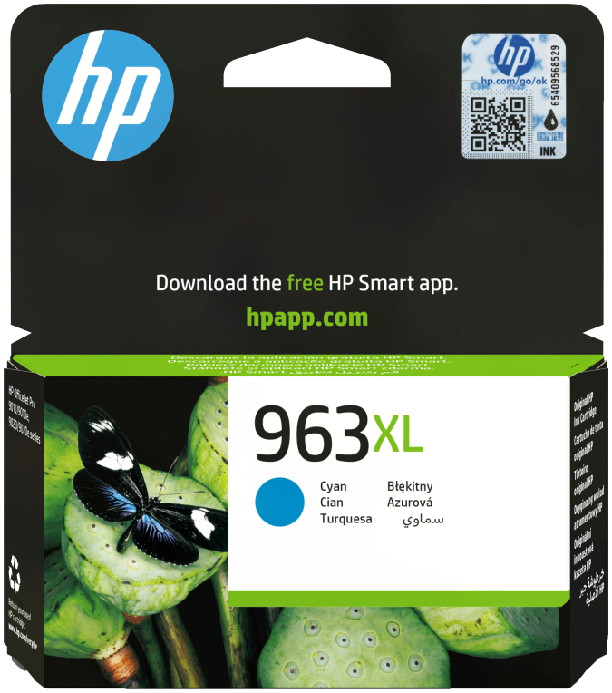 Hp Cartucho De Tinta Original 963Xl Cian De Alta Capacidad