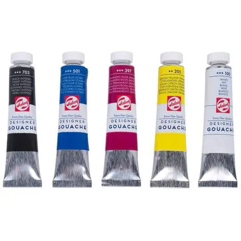 Talens Témperas Extrafinas Tubo 20 Ml Colores Primarios Set 5 Ud