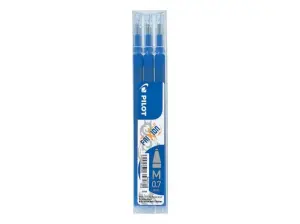 Pilot Pack de 3 Recambios Frixion Ball / Frixion Clicker Tinta Gel Borrable 0.7mm Azul
