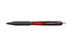Uni-ball JetStream 101 Bolígrafo Tinta 0.7mm Rojo - Secado Instantáneo, Grip de Goma