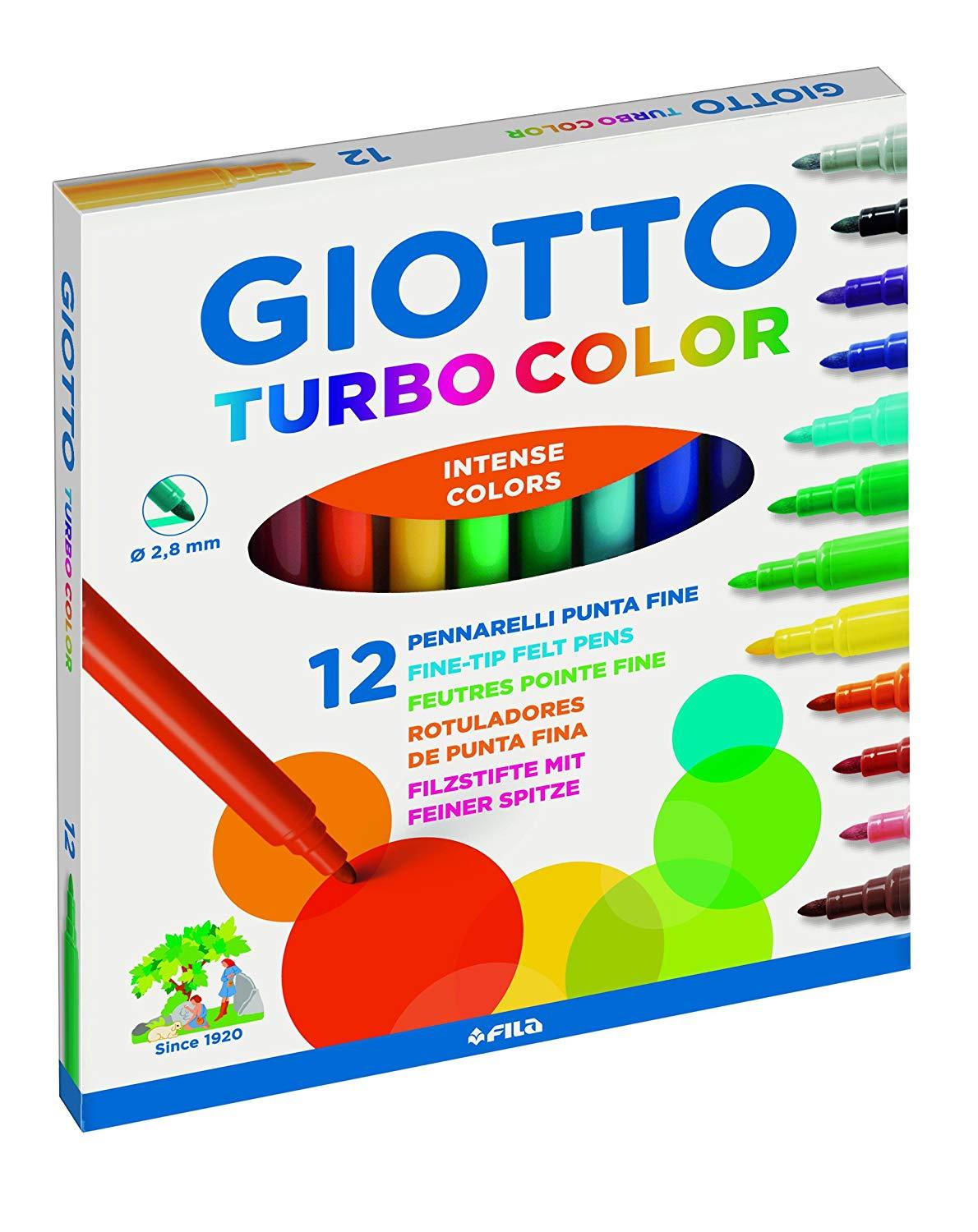 Giotto Rotuladores Turbo Color Surtidos Estuche 12 Ud