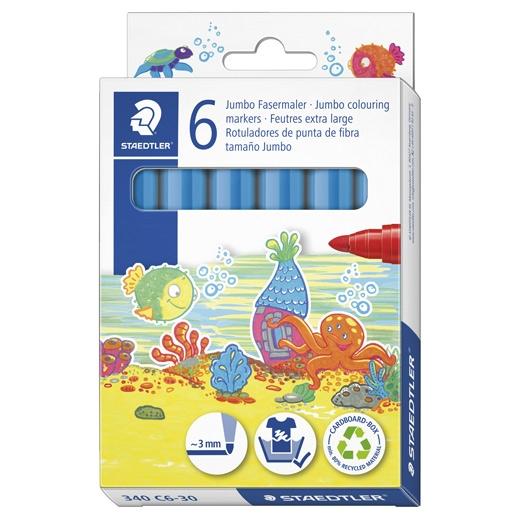 Staedtler Rotulador Noris Club Grueso Azul Claro Estuche 6 Ud