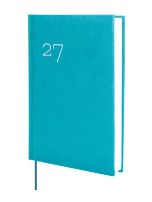 Finocam Dynamic Milano Agenda Profesional Anual 2027 1 Día por Página 140x204mm Tapa Dura Acolchada Color Cyan