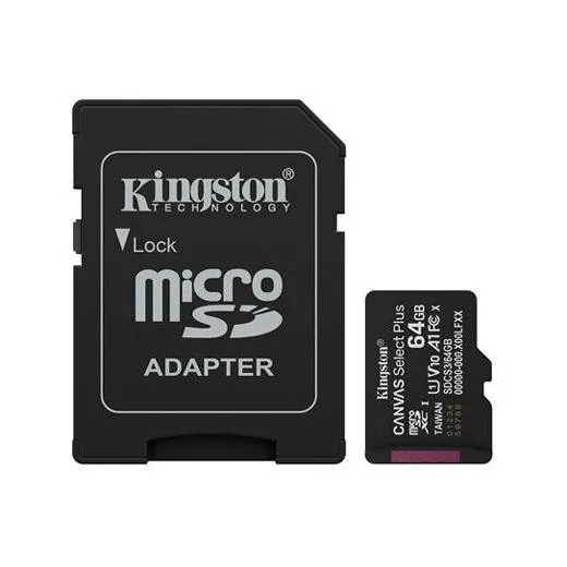 Kingston Memoria SD Micro 128GB Clase 10 con Adaptador Canvas Select Plus 100MB/s