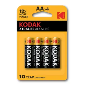 Kodak Pilas Alcalinas Extralife LR06 AA 4 Unidades Blister