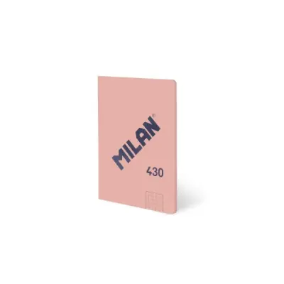 Milan Libreta Encolada A6 Cuadricula 5x5 - 48 Hojas 95 gr/m2 - Tapa Blanda Rosa