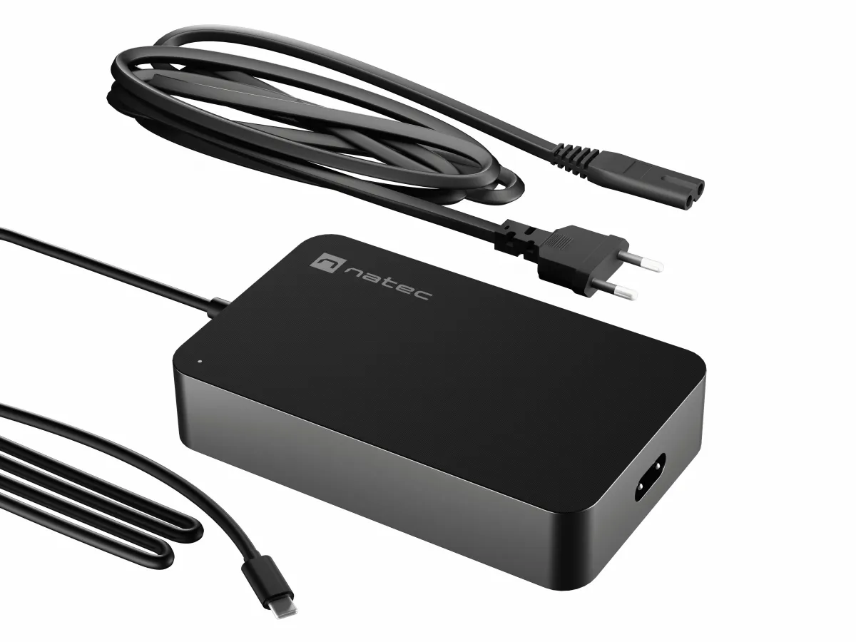 NATEC Grayling adaptador e inversor de corriente Interior 90 W Negro