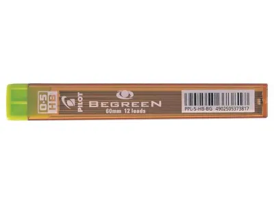 Pilot Pack de 12 Minas Begreen 0.5 para Portaminas - Dureza HB - Trazo 0.5mm - Estuche 100% Plastico Reciclado
