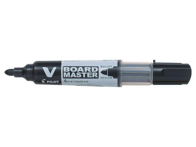 Pilot V-Board Master Begreen Rotulador Pizarra Blanca 6mm Punta Redonda Negro Recargable