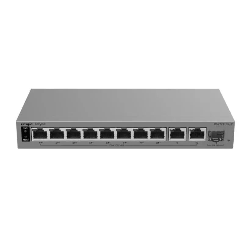 Ruijie Networks Reyee RG-ES211GS-LP Switch Cloud 8P PoE + 2P 1G