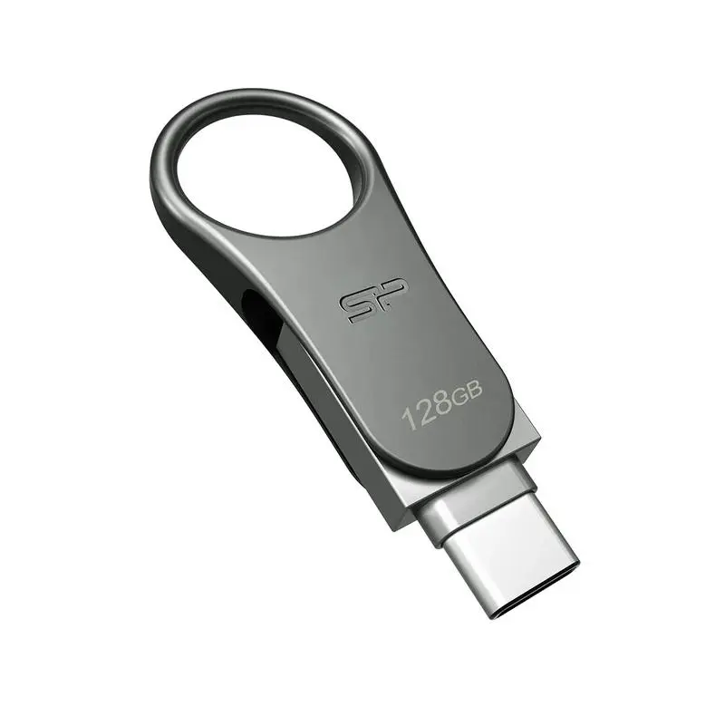 Silicon Power Pen Drive USB-C 3.2 128GB Doble Metálico C80