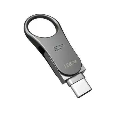 Silicon Power Pen Drive USB-C 3.2 128GB Doble Metálico C80