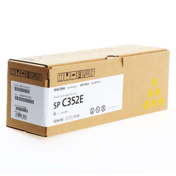 Ricoh Sp C352E Amarillo Cartucho De Toner Original - 407386/408218/Sp C352E