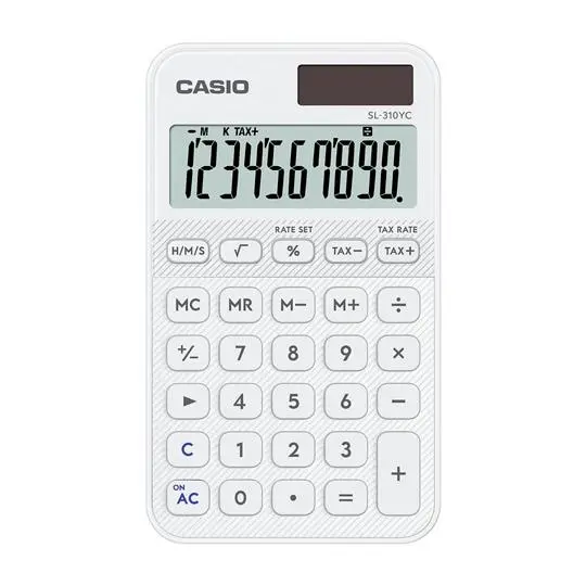 Casio Calculadora De Oficina Sl-310Yc-We 10 Dígitos Blanco