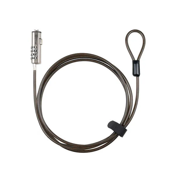 Tooq Cable Seguridad Nano 2.5X6Mm Combinacion Portatil - Color Gris