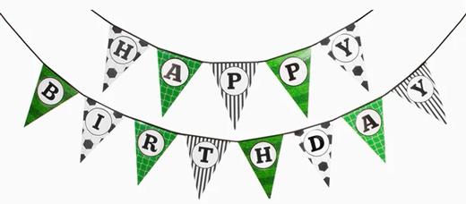 Oh Yeah Guirnalda Banderines Happy Birthday Fútbol 5M