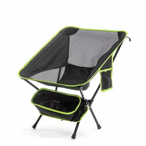 InnovaGoods Folstul Silla de Camping Plegable 120Kg con Bolsillo Lateral y Bolsa de Transporte