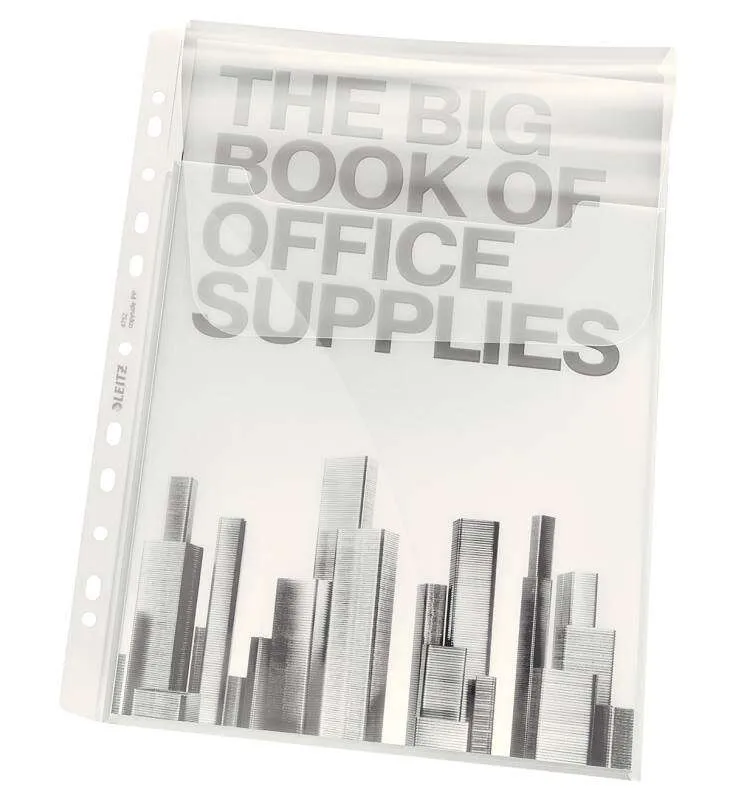 Leitz Pack De 5 Fundas Fuelle Premium Expansible Con Solapa Polipropileno A4 18Micras - Gran Capacidad De Hasta 200 Hojas A4 - Transparente