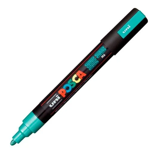 Posca Marcador  Pc-5M No Permanente Punta Forma De Bala 1,8 - 2,5 Mm Verde Metálico