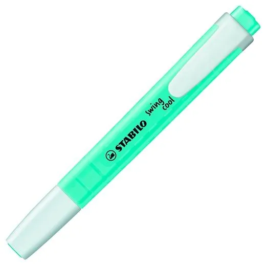 Stabilo Marcador Fluorescente Swing Cool Pastel Turquesa Caja 10 Ud