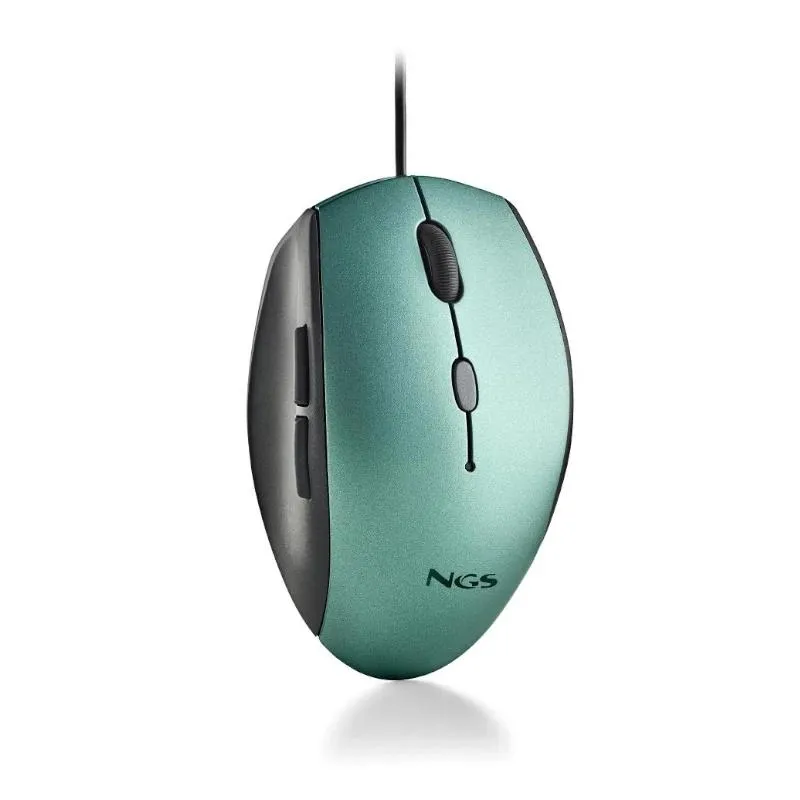 NGS Mouse Ergo Moth Ice con Cable y Botones Silenciosos
