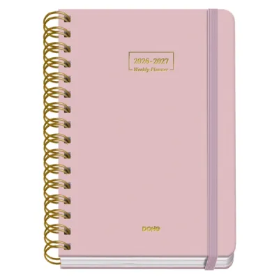 Dohe Agenda Escolar Premium A5 Espiral Doble SV Cartón Forrado Rosa 2026-2027