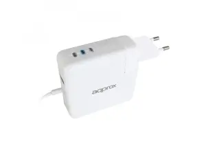 Approx Cargador De Pared 45/60/85W Tipo L Con USB 5V 2.1A