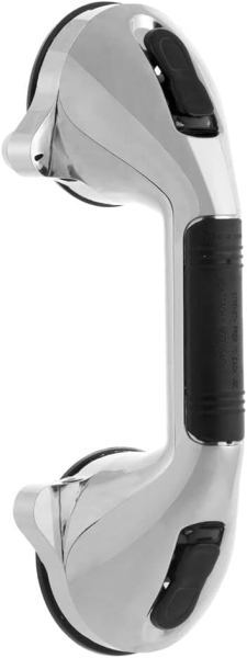 Innovagoods Asa De Seguridad Para Aseo - Ergonomico - Facil Instalacion - Antideslizante - Versatil - Resistente A Corrosion - 29X9X11Cm - Color Gris