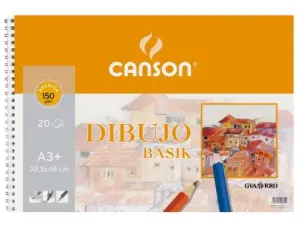 Canson Basik Bloc De Dibujo A3 20 Hojas 150gr 32.5x46cm Color Blanco
