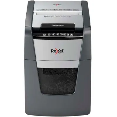 Rexel Optimum AutoFeed 90X Destructora Automática Corte Partículas P-4 Antiatasco Negra