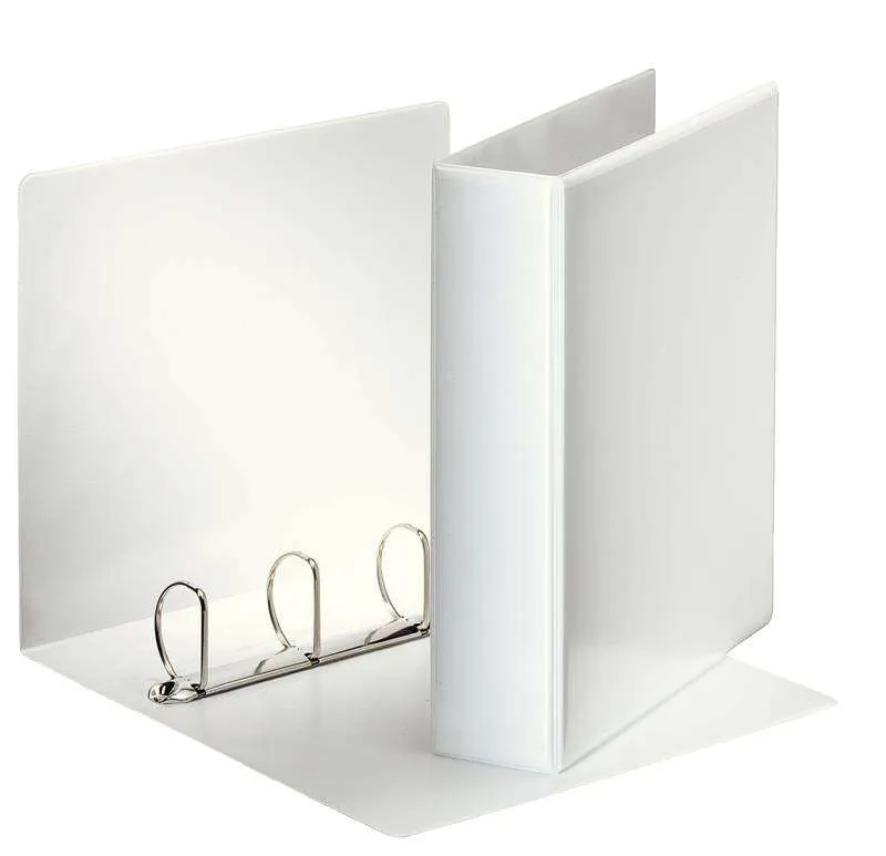 Esselte Carpeta Canguro Gama Basica A4 4 Anillas 4D 50Mm - Capacidad Para 480 Hojas A4 (80 G/M²) -  Color Blanco