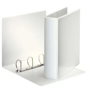 Esselte Carpeta Canguro Gama Basica A4 4 Anillas 4D 50mm - Capacidad para 480 hojas A4 (80 g/m²) -  Color Blanco